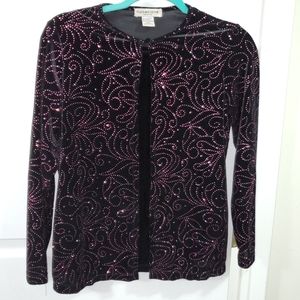 Sparkly velvet blouse